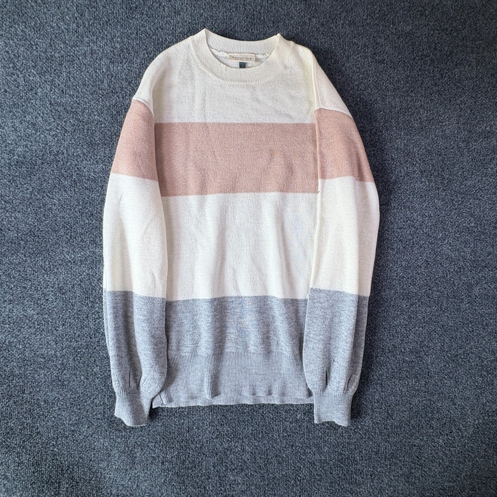 Alredine‎ Sweater Womens Small Cream Tan Colorblock Knit Outdoor Winter Wear